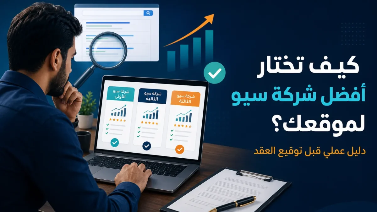 كيف تختار أفضل شركة سيو لموقعك؟ دليل عملي قبل توقيع العقد